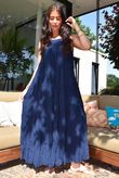 Gabriella Tie Shoulder Dress Navy